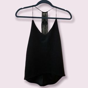 Charlotte Russe - Semi Open Back Top (XS) in Black